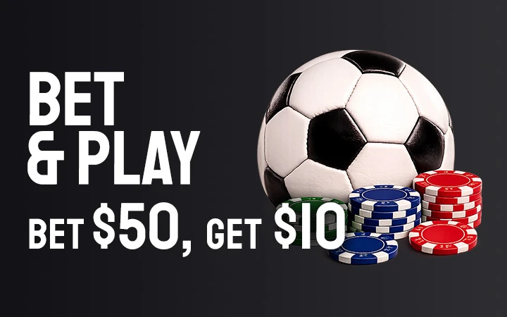 Minibet Bet and Play crossover promotion — bet 50 on soccer win 10 on casino